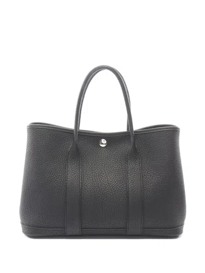 Pre-owned Hermes 2018 Garden Party Tpm Tote Bag In Black