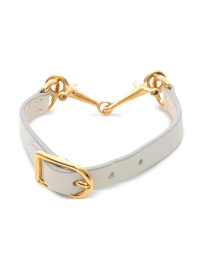 Pre-owned Hermes 2018 Gp Engraved-c Bracelet In Gold