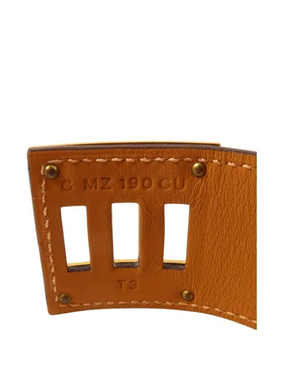 Pre-owned Hermes 2018 Kelly Dog Leather Bracelet In Gold