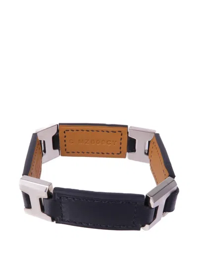 Pre-owned Hermes 2018 Leather Bracelet In Silver