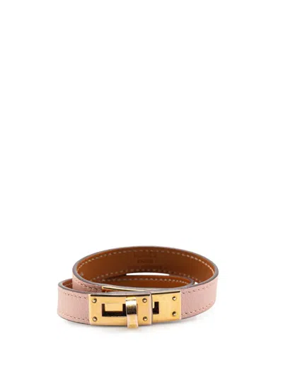 Pre-owned Hermes 2018 Leather Kelly Double Tour Bracelet Costume Bracelet