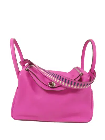 Pre-owned Hermes 2018 Lindy 30 Tote Bag In Pink