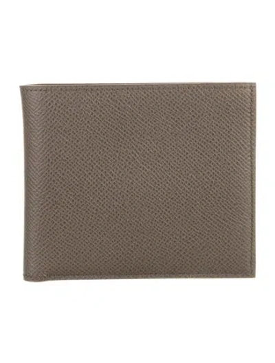 Pre-owned Hermes 2018 Mc² Copernic Compact Wallet In Gray