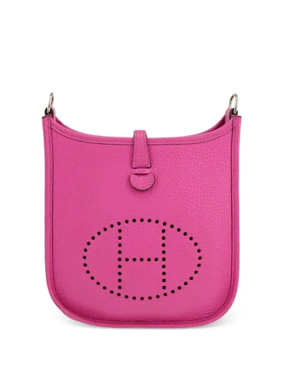 Pre-owned Hermes 2018 Mini Evelyne Shoulder Bag In Pink