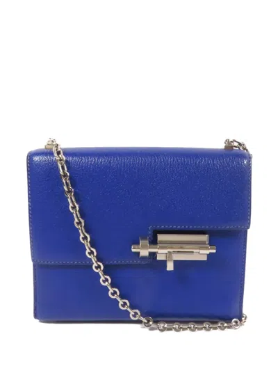 Pre-owned Hermes 2018 Mini Verrou Chain Shoulder Bag In Blue