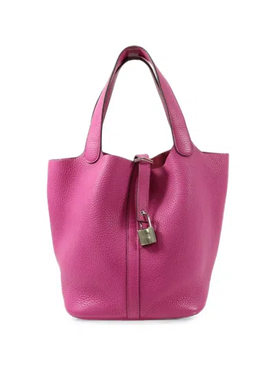 Pre-owned Hermes 2018 Mm Picotin Tote Bag In Pink
