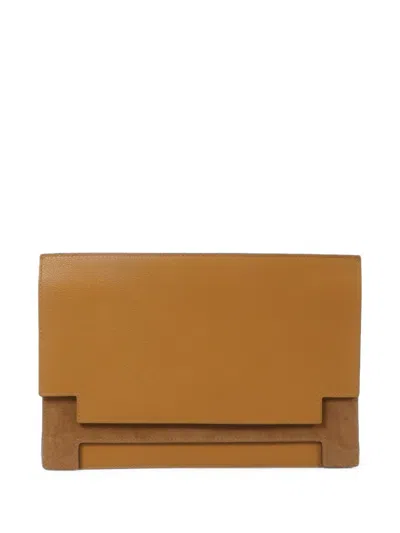 Pre-owned Hermes 2018 Multiplis Clutch Bag In Brown