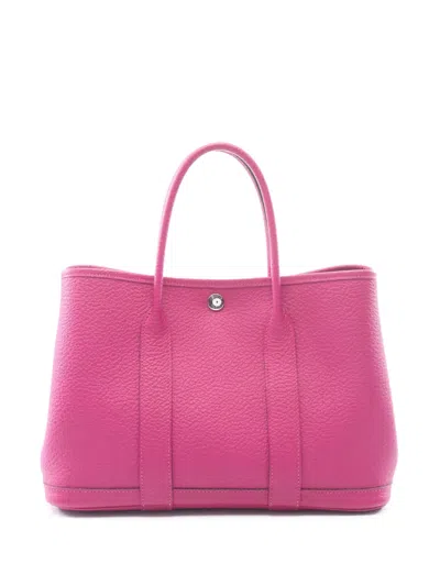 Pre-owned Hermes 2018 Negonda Garden Party 30 Tote Bag In Pink