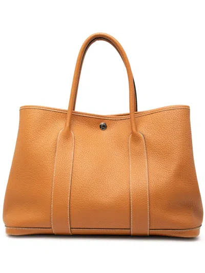 Pre-owned Hermes 2018 Negonda Garden Party 36 Tote Bag In Brown
