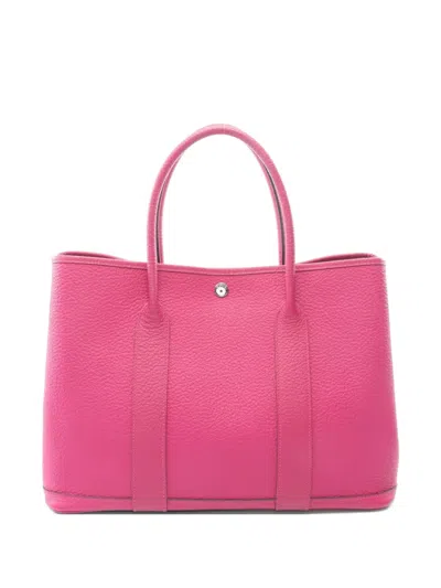 Hermes 2018 Pm Garden Party Leather Tote Bag In Pink