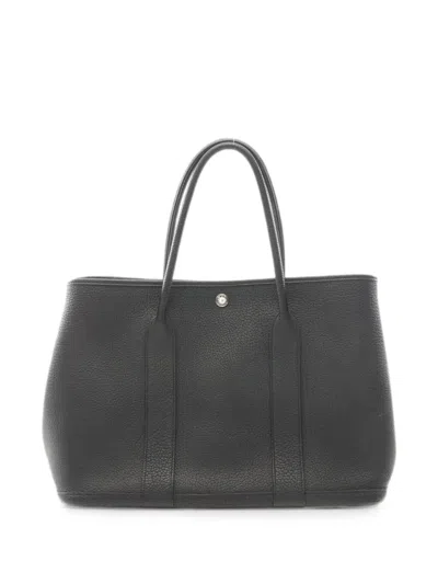 Pre-owned Hermes 2018 Pm Garden Party Tote Bag In Black
