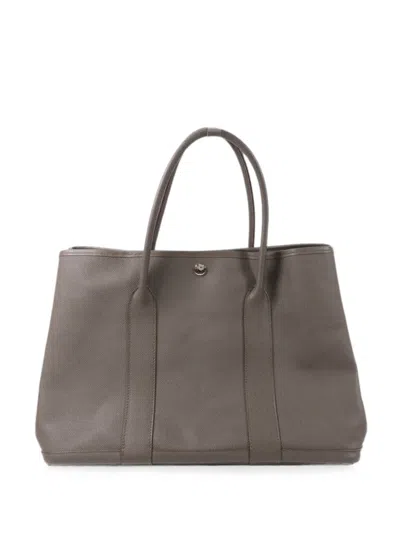 Pre-owned Hermes 2018 Pm Garden Party Tote Bag In Brown