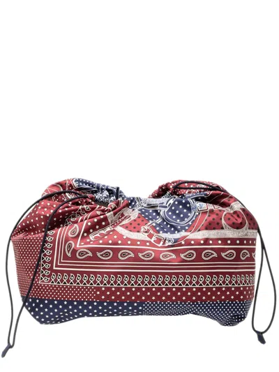 Pre-owned Hermes 2018 Silk Eperon D Or Bandana Sac Musardine Insert Pouch In Red