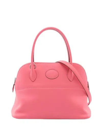 Pre-owned Hermes 2018 Swift Bolide 27 Satchel In Pink