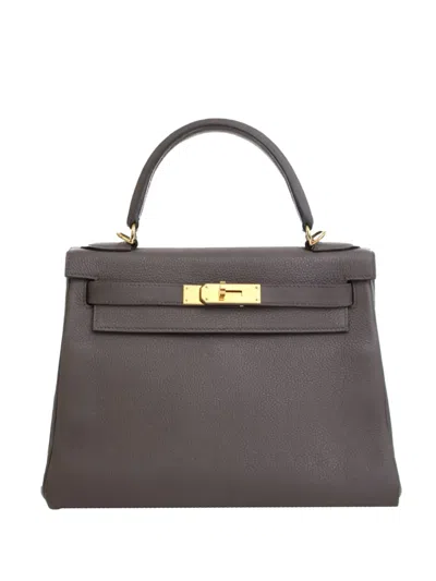Pre-owned Hermes 2018 Togo Kelly Ii Retourne 28 Satchel