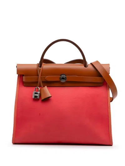 Pre-owned Hermes 2018 Toile Herbag Zip 31 Satchel