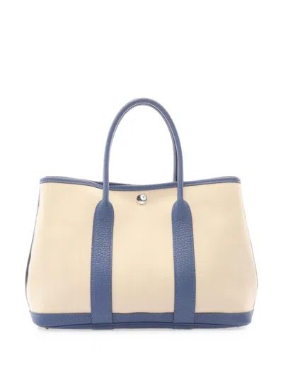 Pre-owned Hermes 2018 Tpm Garden Party Tote Bag In Neutrals