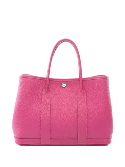 Pre-owned Hermes 2018 Tpm Garden Party Tote Bag In Pink