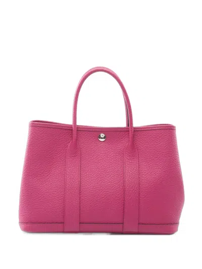 Pre-owned Hermes 2018 Tpm Garden Party Tote Bag In Pink