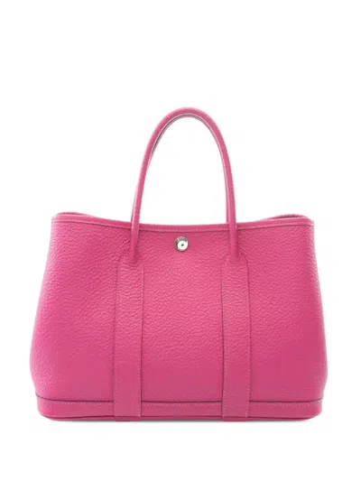 Pre-owned Hermes 2018 Vache Country Garden Party 30 Tote Bag In Purple
