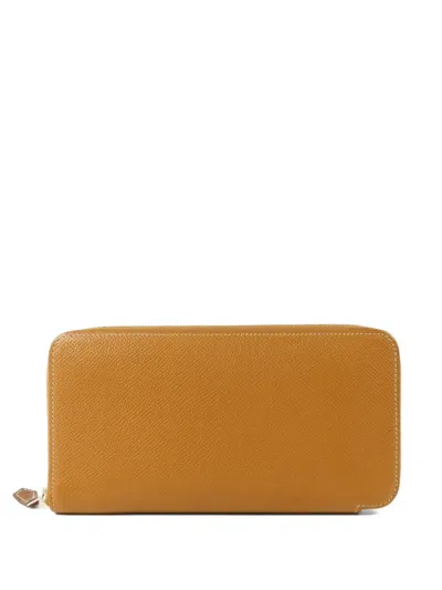 Pre-owned Hermes 2018 Zip Epsom-leather Wallet In Neutral