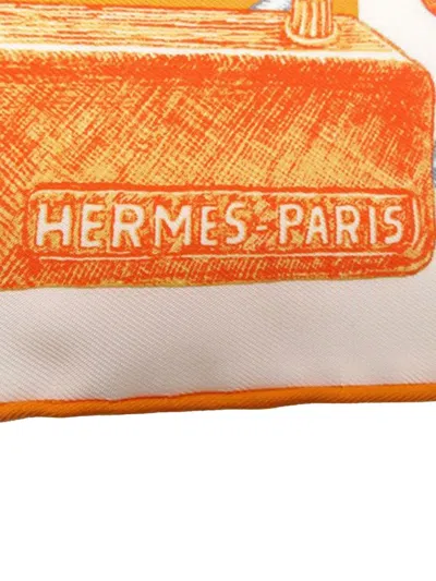 Pre-owned Hermes 2019-2023 Gavroche Chevaloscope Neon Pointille Silk Scarf Scarves In Yellow