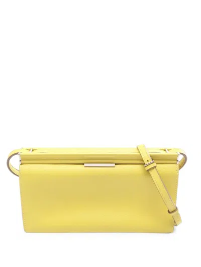 Pre-owned Hermes 2019 21 Click H Shoulder Bag In Yellow