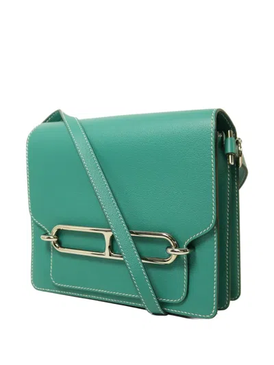 Pre-owned Hermes 2019 23 Roulis Shoulder Bag In Green