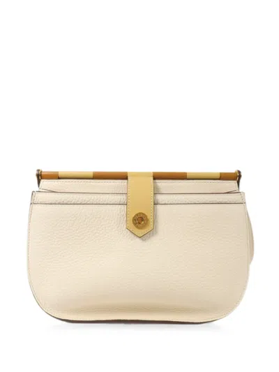 Pre-owned Hermes 2019 25 Sac Saut Shoulder Bag In Neutrals