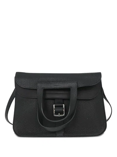 Pre-owned Hermes 2019 31 Halzan 2way Taurillon Clemence Tote Bag In Black