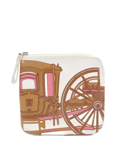 Pre-owned Hermes 2019 Balade En Berline Zip Wallet In Neutral