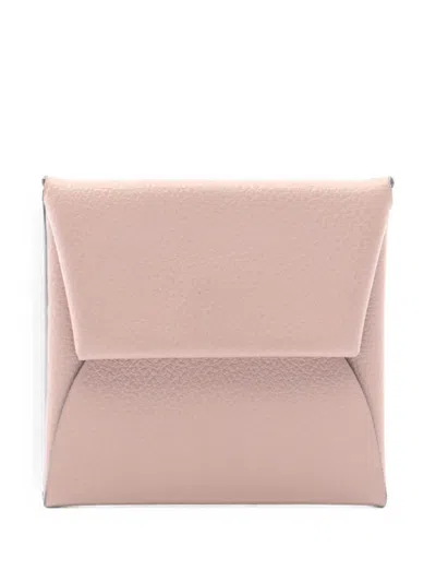Pre-owned Hermes 2019 Bastia Coin Purse In Pink