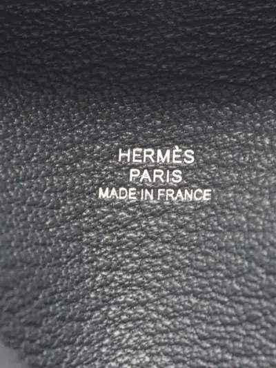 Pre-owned Hermes 2019 Bastia Grimisti Coin Purse In Grey