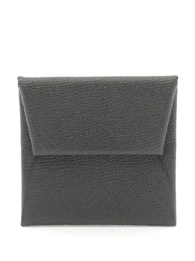 Pre-owned Hermes 2019 Bastia Wallet In Black