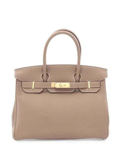 Pre-owned Hermes 2019 Birkin 30 Togo Tote Bag In Neutrals
