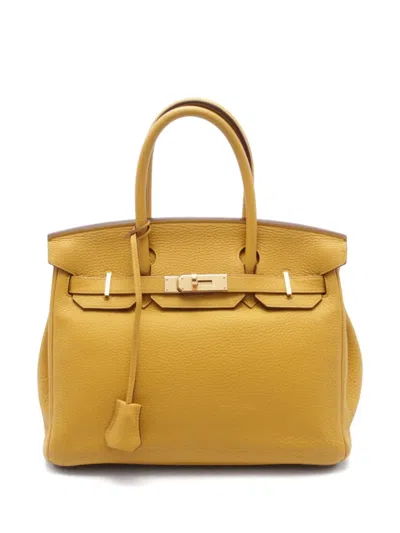 Pre-owned Hermes 2019 Birkin 30 Tote Bag In Yellow