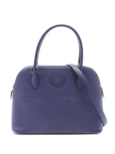 Pre-owned Hermes 2019 Bolide 27 Two-way Handbag In Blue
