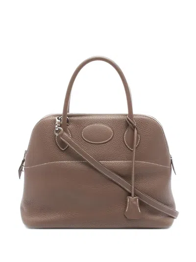 Pre-owned Hermes 2019 Bolide 31 Tote Bag In Brown
