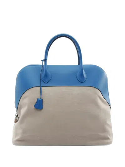 Pre-owned Hermes 2019 Bolide Relax 45 Zip Tote Bag In Neutral