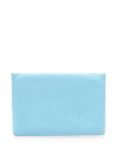 Pre-owned Hermes 2019 Calvi Coin Purse In Blue