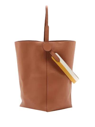 Pre-owned Hermes 2019 Clemence Licol 19 Satchel In Brown