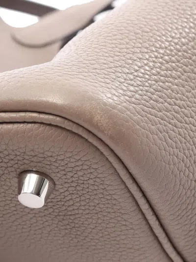 Pre-owned Hermes 2019 Clemence Picotin Lock 22 Handbag In Neutral