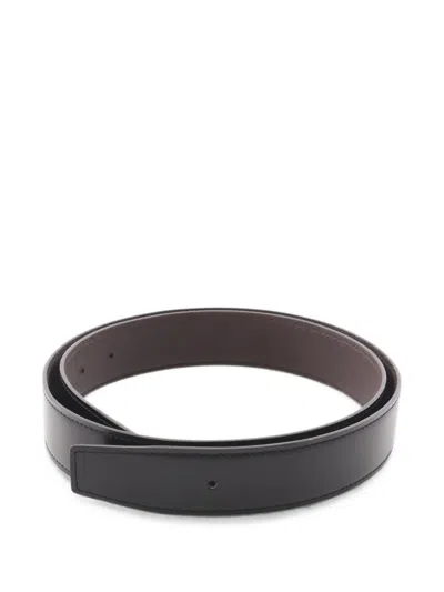 Pre-owned Hermes 2019 Constance Reversible Belt In Black