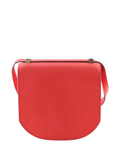 Pre-owned Hermes 2019 Epsom Mosaique Au 24 17 Crossbody Bag In Red