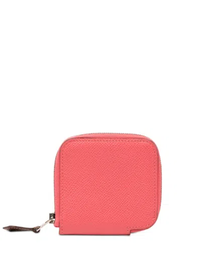 Pre-owned Hermes 2019 Epsom Silk In Compact Wallet Small Wallets In Pink