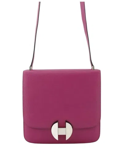 Pre-owned Hermes 2019 Evercolor 2002 Bag 20 Shoulder Bag In Purple