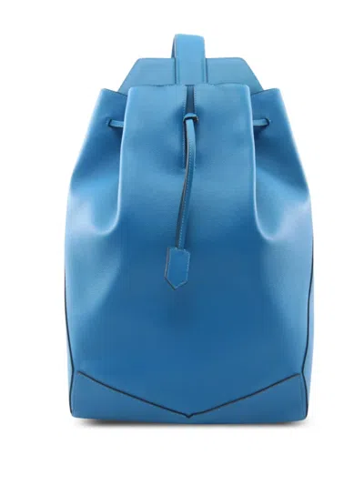Pre-owned Hermes 2019 Evercolor Flash Sailor Backpack In Blue