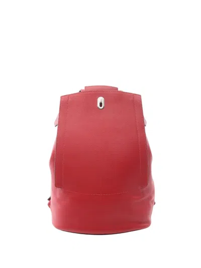 Pre-owned Hermes 2019 Evergrain Sac A Dos Backpack In Red