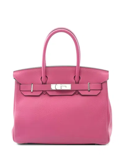 Pre-owned Hermes 2019 Grained Leather Handbag In Pink