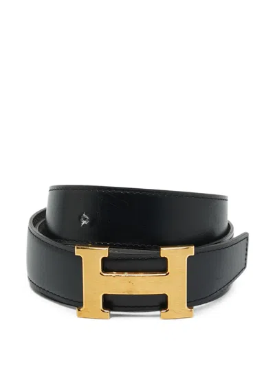 Pre-owned Hermes 2019 H-buckle Belt In Black